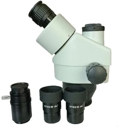 Mikroskop-Zubehör-Kit 7X-45X Simul Brenn Trinokular Mikroskop Kopf 1/1 CTV Kamera Adapter Optisches Glas 10X Zoom Okular Stereo Microscopio Mikroskopische Objektträger