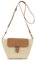 EVEOUT Sac bandoulière Paille Femme Fille Boho été Joli Petit Sac en Rotin Tissé avec Sangle Réglable pour Plage Vacances(Beige)