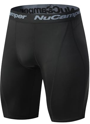 NuCamper Mallas Running Hombre Pantalones Cortos Hombre de Compresión, Pantalones Cortos de Capa Base Secado Rápido Deportivos Transpirables para Entrenamiento, Ciclismo, Yoga, Fitness