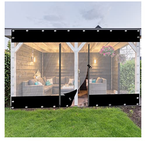 Outdoor wasserdichte PVC Sonnenschutz Dach mit Reißverschluss transparent Anti-Schimmel Seitenreisen für Pavillon Balkon Terrasse und Reisemobil (3 x 2,5 m) – UV-Schutz und Haltbarkeit