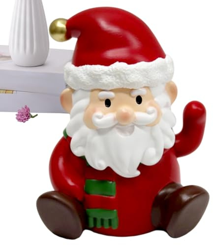 Genérico Las Figuras navideñas Que agitan la Mano añaden un Toque caprichoso y Crean una viñeta Que Llena los Espacios vacíos. Estatua interactiva y Linda de muñeco de Nieve de Papá Noel para Mesa