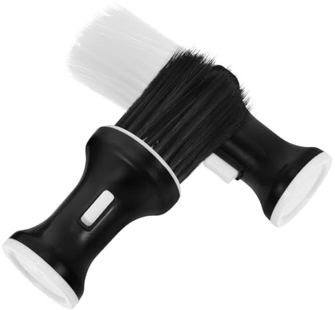 TOVINANNA 2 Stück Puderpinsel aus Kunststoff und Faser Weicher Haarstaubwedel für Friseursalonbedarf Hautfreundlich und Haarfrei für Friseure und Barbers