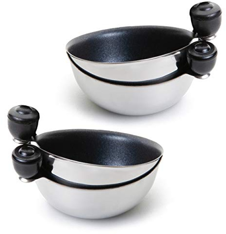 Eggssentials Egg Poacher Replacement Spare Stainless Steel Anti-Stick PFOA Free Individual Removable Poaching Cups (4)