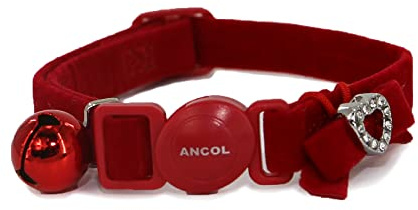 Velvet Heart cat Collar Red