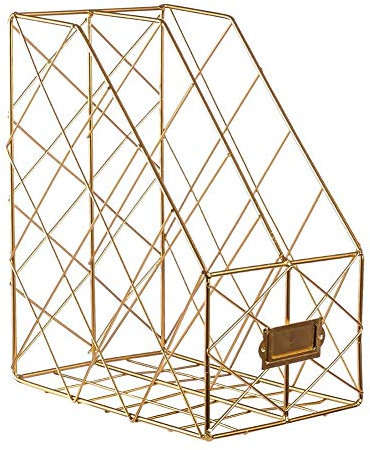 WJYLM Plateau pour Fil de classement, boîte de Rangement en métal pour collecteur de Magazine, Organisateur de Documents, Organisateur de Bureau,d'or