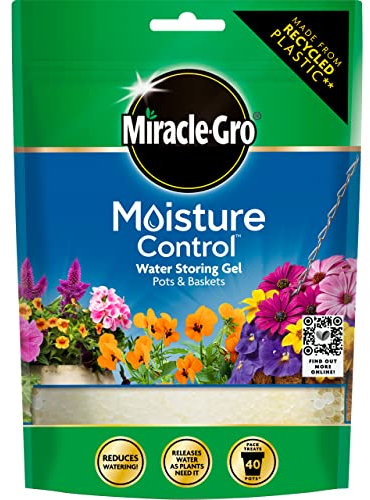 Miracle Gro Moisture Control Pots & Baskets (225g Pouch) - Storing Gel Crystals that Release Water When Plants Need it Most!
