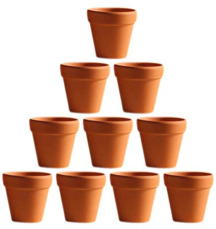 Toyvian Macetas para Cactus Y Suculentas De Barro Pequeñas 20 Piezas con Orificio De Drenaje para Decoración Interior Y Exterior
