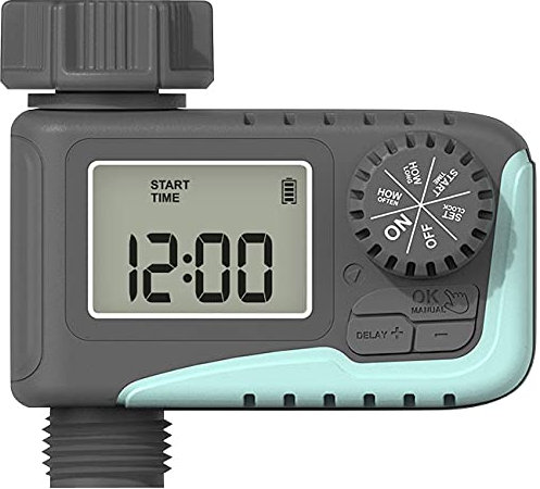 Royal Gardineer Bewässerungsuhr: Digitaler Bewässerungscomputer mit LCD-Display (Gartenbewässerung Uhr, Garten-Bewässerungscomputer, Gartenschlauch)
