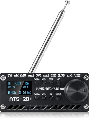 Si4732 ATS-20+ Portable Shortwave Radio Receiver, GOOZEEZOO FM AM (MW SW) LW SSB (LSB USB) Full Band Radio Receiver, Big Speaker & Best Reception