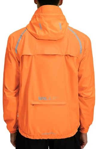 WILLIT Chaqueta de ciclismo para hombre, impermeable con capucha, ligera, cortavientos, transpirable, empaquetable, para golf, ciclismo, senderismo, correr al aire libre