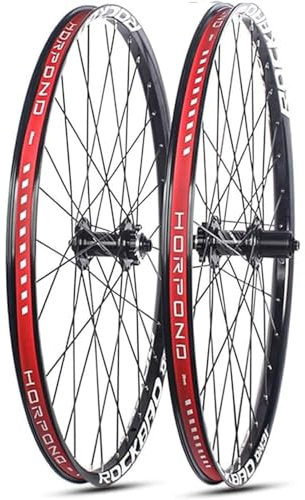 KUNYOS 26/27,5/29 Zoll MTB-Laufradsatz,Alu-Legierung,Boost-Steckachsen-Laufradsätze Mit Abgedichtetem Lager Scheibenbremsen-Laufradsatz Passend Für 7–11-Gang-Kassetten,Schwarz,29inch