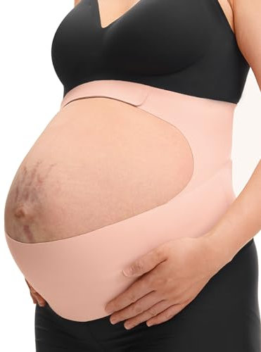 momcozy Bauchgurt Schwangerschaft, CozySupport Ergonest Bauchband Schwangerschaft, unsichtbarer & atmungsaktiv Schwangerschaftsgürtel für Rücken, Bauch und Taille