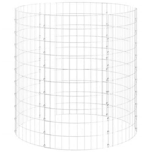 3115944 Composteur de jardin en acier galvanisé Ø 100 x 100 cm