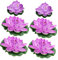 VANZACK 6pcs Realistic Artificial Plants Lotus Lilies Floating Water Lily Decor for Garden Ponds Natural Home and Garden Enhancement
