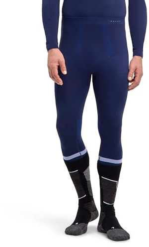 FALKE Warm 3/4 Trend M Ti filo funzionale asciugatura rapida 1 pezzo, Calzamaglia Uomo, Blu Space Blue 6116, XL