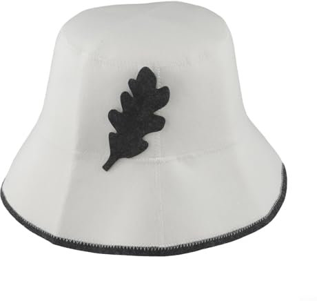 ZiStarlilife Felt Sauna Hat Insulate Function Water Absorption Functionality In A Unisex Fisherman, For Sauna Room, Bath House(White)
