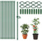 20 Piezas Tutores para Plantas, Tutores para Orquideas, Palos para Tomateras en Huerto con 20 Clips, con 10 Tubos de Extensión, Tutor Plantas, Estacas para Jardin, Tutores para Plantas
