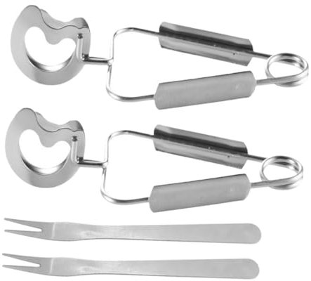 Mobestech 2juegos Clip De Acero Inoxidable Pinzas Para Postre Utensilio De Cocina Para Servir Buffet Apto Para Lavavajillas Para Pasteles y Dulces