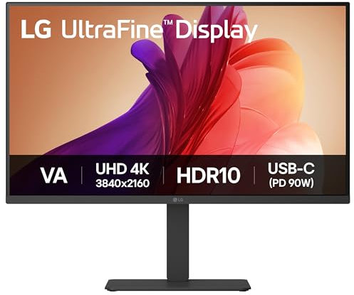 LG UltraFine Monitor 32U720A-B - 4K UHD VA 32 inch, 60Hz, 5ms GtG, HDR10, Home/Office Display, Eye Care features, Built-in Speakers, HDMI, DisplayPort, USB-C with 90W PD, Black
