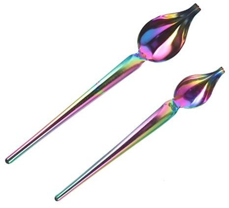 2Pezzi Cucchiai Decorativi Inossidabile per Utensili per Decorazioni Dessert Salse e Design Precisione per Presentazioni Gourmet