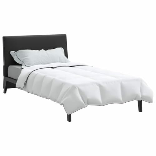 vidaXL Winterbettdecke Weiß 140 x 220 cm Feder, Bettwäsche, modernes Federbett, warme Decke, luxuriöse Daunenbettdecke, gestepptes Bettzeug für erholsamen Schlaf