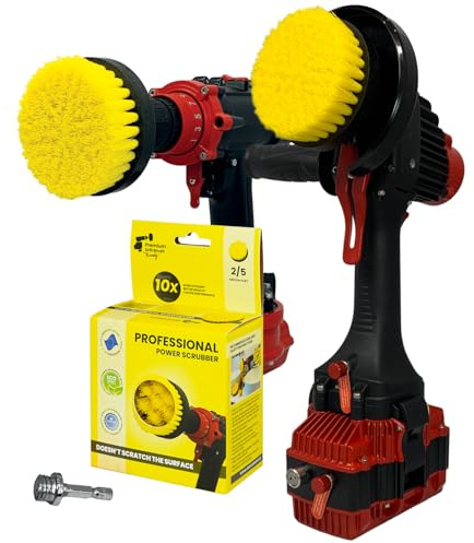 Kornely Borrmaskinsborste Premium, Medelmjuk 2-i-1 10cm, Gul, Kakel & Bad
