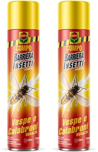 COMPO DURACID Barriera Insetticida Spray per Vespe e Calabroni, Eliminazione Efficace dei Nidi, 750 ml (Confezione da 2)