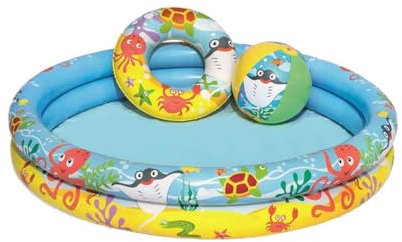 Bestway Planschbecken-Set, Wasserfreunde, 122 x 20 cm