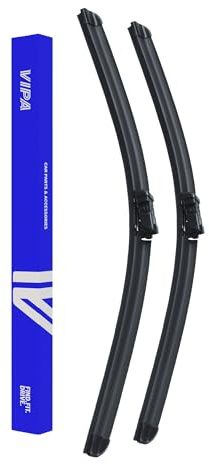 Vipa Car Parts Premium Wiper Blade Kit | Fits: VW CADDY Van (Sep 2006 to Jul 2015) | All-Weather Performance | Durable, Streak-Free Windshield Wipers | Easy Installation
