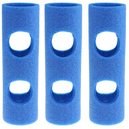 Toygogo 3 Count Pool Noodle Connectors with 2 Cross Holes, Swimming Pool Foam Noodles Builder Connection Joint, Water Fun Toys DIY Equipment - Blue