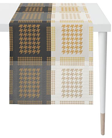 APELT Läufer, Grau, Gold, 44x140