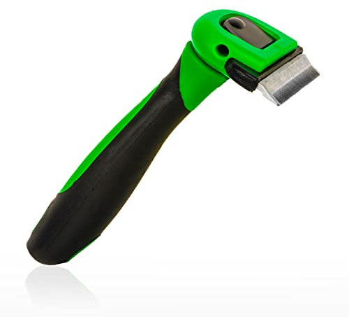 Fino Pet Katzenbürste Größe M speziell für mittlere und großen Katzen ab 4 KG, für Kurzhaar und Langhaar Katzen Fellpflege Pflegewerkzeug als Zubehör Unterfellbürste Katze Flohkamm