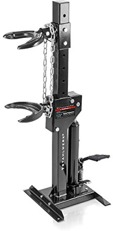 STAHLWERK Hydraulischer Federspanner HSC-820 ST mit 1t Spannkraft zur Montage und Demontage von Stoßdämpferfedern, Universal-Montagespanner | Tuning Werkzeug | Federbeinspanner für Kfz