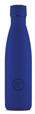 Cool Bottles - Botella de Agua de Acero Inoxidable - 500 ml - Vivid Blue - 26,5 x 7 cm - Botella Térmica Hermética - Bebidas Frías 36 Horas y Calientes 18 Horas - Triple-Cool Technology - Libre de BPA