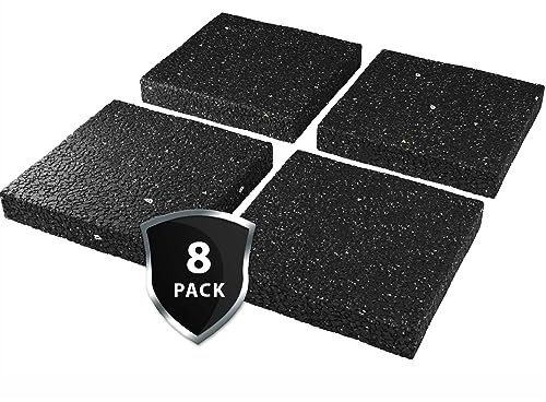 Tampons pour machines à laver 90x90x15 mm - Lot de 8 - Tampons en caoutchouc de 15 mm, amortisseurs anti-vibrations pour sèche-linge, meubles et armoires, sous-couche pour machines à laver