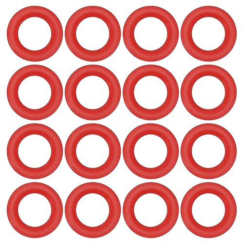 EMSea 100PCS O-Rings for Broadhead Archery Arrowhead Rubber Bands Replacement Arrow Tip Grommet OD 5mm ID 3mm Diameter 1mm Red
