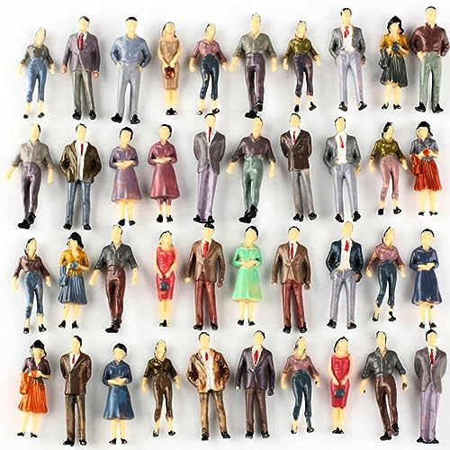 130 piezas de modelos de trenes arquitectónicos 1:50 figuras pintadas personas pasajeros diferentes posturas personas para tren, ferrocarril, escenas en miniatura