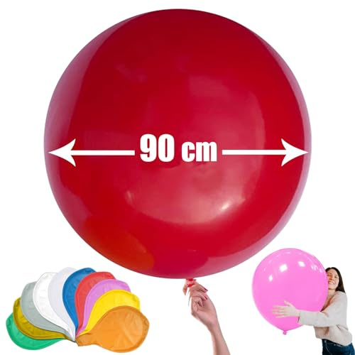90 cm, stora färgglada ballonger, 10 stycken 36 tum (36 tum), jätteballong helium, latex, jätteballong, dekoration för bröllop, barnfödelsedag, karnevaler, dekoration, festivaler (10 färger)