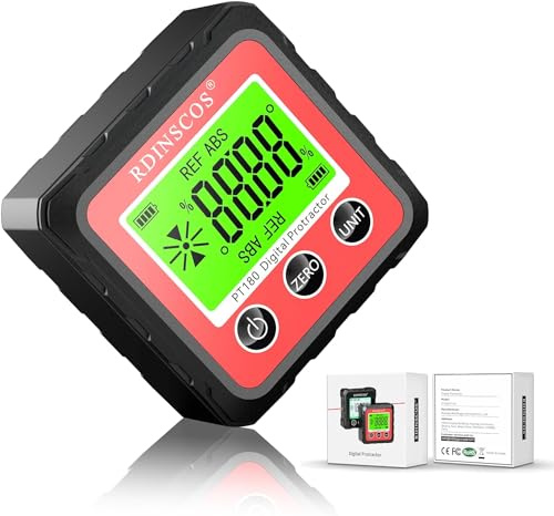 Digital Angle Finder Magnetic Table Saw Digital Angle Gauge - 4 Sided Magnetic Digital Angle Finder Gauge Protractor Angle Cube Digital Protractor Bevel Gauge