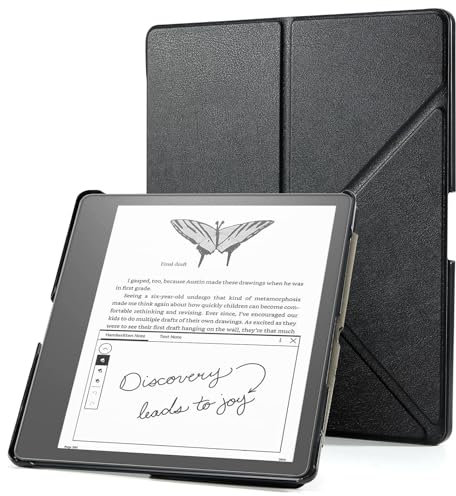 PU-Lederhülle Kindle 10.2, Magnetische Hülle für Kindle 2022 mit Klappbarem Ständer, Buchcover nur Geeignet für die 11. Generation – 2022, Automatische Schlaf/Wachfunktion – Schwarz