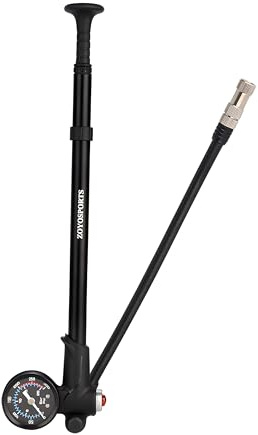 ZOYOSPORTS High Pressure 300 PSI for Front Fork and Rear Suspension Air Shocks Pump with Gauge Portable Bike Bicycle Pump