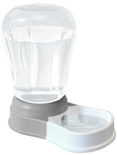STALTWO 1.6 Gallon Automatic Dog Water Dispenser, Large Capacity Gravity Pet Water Bowl for Multiple Pets, BPA-Free Cat Water Feeder for Large Dogs, Refill Less Often, Grey