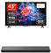 TCL 43V6C 43 Zoll Direct LED TV, 4K HDR Fernseher, Google TV Soundbar S45HE, 2.0-Kanäle, Dolby Atmos All-in-One