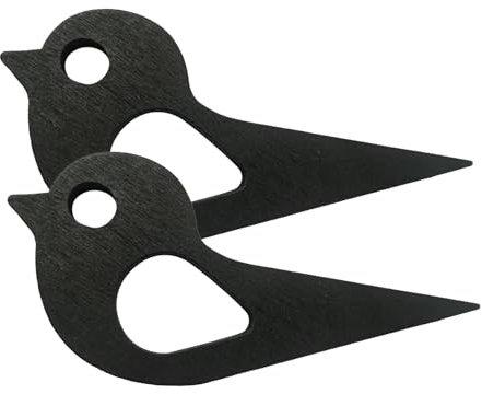 BSITSSS 2 Pezzi Fermaporta da Pavimento, Fermaporte di Forma Uccello Nero, Cuneo Fermaporta Fermafinestra per Tutti i Pavimenti Interni ed Esterni