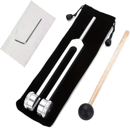 SUBLXPoten Diapason Juego de diapasones de 128 Hz, diapasón de Aluminio ponderado for aliviar el estrés y el Sonido Diapasón