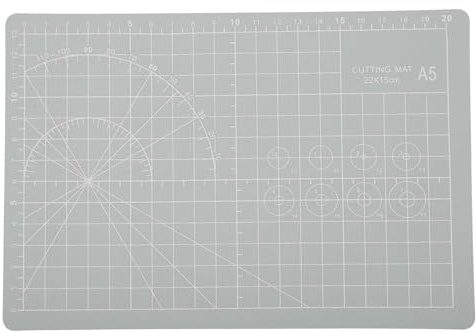 CAPASTEC Tappetino per taglio auto-riparante, 22x15cm (A5) Tavola per hobby a doppia faccia, Tappetino da cucito,Tappetino per taglio per hobby di cucito Scrapbooking,Grigio