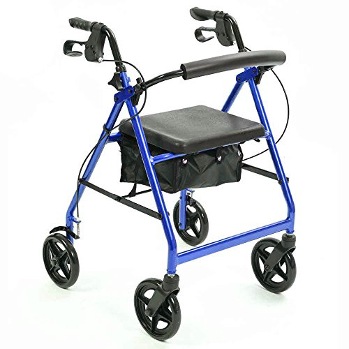 NRS Healthcare a-series 4-wheel rollator, girello – blu