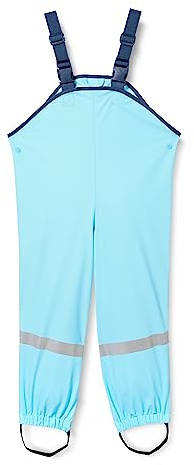 Playshoes regnbyxor ofodrade unisex barn vind och vattentäta regnbyxor regnkläder, turkos, 92, Turkos, 92
