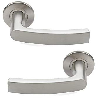 Bricard Tempo 668552 - Juego de 2 asas de acero inoxidable con diseño de roseta