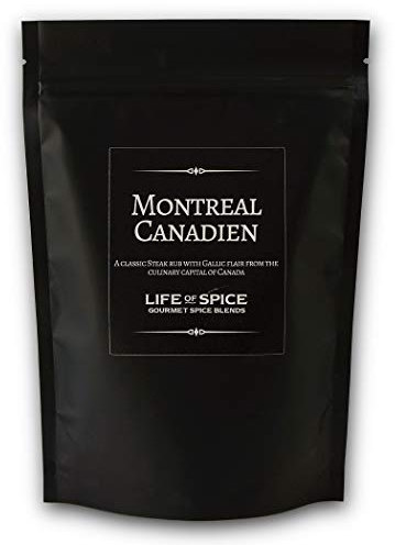 Life of Spice Montreal Canadien Steak Seasoning | All Purpose Spice Rub for Beef, Chicken, Pork | Large Pack (175g) with Recipe Card | Paprika, Coriander, Dill Seeds and Crushed Chilli | Great Steaks